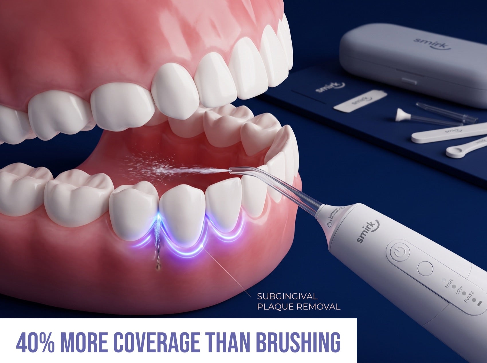 Water flosser reaches the 40% brushing misses